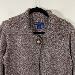 Karen Scott Women's Brown Space Knit One Button Collared Cardigan Size S Photo 1