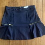 Michael Kors  Gold Zipper Flounce Ruffle Mini Skirt Photo 0