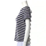Sea New York Striped Navy Blue and White Crewneck Shirt Ruffle Back, Small Photo 1