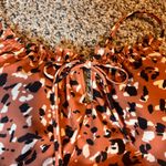 Old Navy Womens One Piece Swimsuit  Medium‎ Brown Black White Animal Print Photo 1