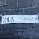 ZARA  Women's Black High Waisted Baggy Straight Leg Denim Jeans Pants Size 4 Photo 3
