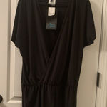 Aqua Green  Women's Swim Suit Romper Jumpsuit Shorts 1 Piece Size Large Black Photo 0