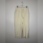 Aday Oat Perfect Walk High Rise Terry Tencel Cotton Lounge Jogger Sz L White Size L Photo 4