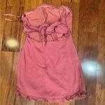 Selfie Leslie  Pink Ruffle Strapless Dress Photo 2