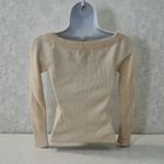 NAADAM Off The Shoulder Cardigan Cream Colored Size Small Photo 5