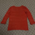Croft & Barrow Croft & Borrow Burnt Orange 3/4 Sleeve Crewneck Sweater Size Small Photo 3