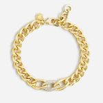 J.Crew  Pavé Crystal Chain Bracelet Gold Tone NEW Photo 3