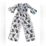 Haute Monde Jumpsuit Size 1X Floral wide Leg Elastic waist Long Sleeve NWT Photo 6