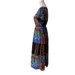 Jasmine VINTAGE  Petite by KVM 100% Rayon Tribal Print Dress Size Small Petite Photo 1