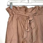EXPRESS NWOT Taupe High Rise Belted Paper Bag Shorts Photo 1