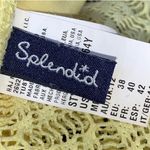 Splendid Yellow Lace Crochet Flounce Ruffle Boho Bikini Top Swimwear Medium Photo 4