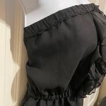 Bebe 2B Strapless Ruffle Top Black Size Medium Photo 3