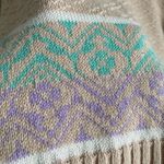 Vintage 80’s 90’s peach floral fairisle mock neck pullover sweater Pink Size M Photo 9