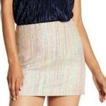 Trina Turk NWT Rico Multi Yucatan Tweed Silk Metallic Knit Mini Skirt Size 10 Photo 1