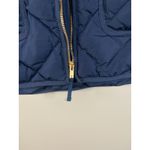Woolrich Puffer Vest Women's L Blue Quilted Duck Down Full Zip Winter Pockets Photo 1