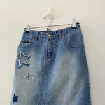 Squeeze Stephen Hardy Vintage 90s Patchwork Denim Pencil Skirt Size 1/2 Photo 6