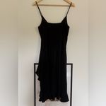 Eye Candy Vintage Y2K  Black Mini ruffle hem Dress with Spaghetti Straps Photo 4