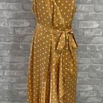 VICI  Satin Mustard Polka Dot Maxi Dress Photo 0