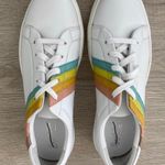 Seychelles Rainbow Stripe Stand Out White Tennis Leather Sneakers Photo 4