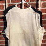 Helmut Lang  Black and Gravel Cream Silk Top - size Medium Photo 3
