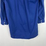 Madewell NWT  Mini Shirtdress in Regenerative Chino Long Sleeve Blue Size Small S Photo 11