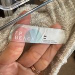 Free People  Beach Cream Knit Pull On High Waist Pants Sz M Photo 3