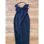 Nookie bodycon black Athena Off Shoulder Halter Midi Dress size S Photo 7