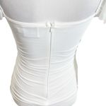 Hello Molly  Whiskey Sour Mini Dress Women’s Small White Ruched Corset Strappy Photo 7