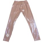 Beyond Yoga  Shimmer Blush Pink Leggings High-Waist Women's Size medium Photo 0