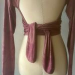 Urban Outfitters  Women's M Brown Floral V-Neck Blouse Long Sleeve Photo 5