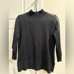 Cable & Gauge Black Rhinestones Sparkle Sweater Mock Neck Holiday Party M FLAW Photo 2