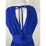 R & M Richards Royal Blue Beaded Halter Maxi Dress Formal Evening Gown Size 6 Photo 8