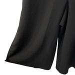 Lane Bryant SZ 22 Wide-Leg Cropped Jumpsuit Square Neck 3/4 Sleeve Belted Black Photo 2