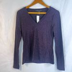 White House | Black Market WHBM NWT Metallic Shimmer Purple Stretchy Dressy Top Christmas Holiday Sz XS Photo 7