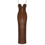 Voge Boutique New Gorgeous Vouge Brown Sequin Maxi Dress  Photo 4
