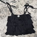 &merci Elegant Black Eyelet Ruffle Camisole Photo 0