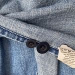 Madewell Chambray Long Sleeve Embroidered Tie Front Dress Photo 10