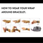 Good Works Leather Wrap Around Bracelet Purple Matthew 19:26 and 8:13 Photo 9