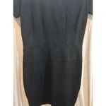 Olivaceous Black Dress Snakeskin Faux Leather Detail Career Party Mini Dress Photo 7