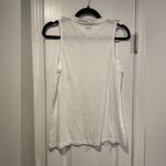 Madewell NWOT  Size S White Cherry  Embroidered Pocket V Neck Cotton Tank Top Photo 5