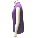 Christopher & Banks Purple Cable Knit Sleeveless Sweater Vest L all Cotton Photo 1