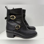 Cole Haan  Women's Leather Ankle Boots Black Side Buckles
Size 7 Photo 1