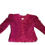 IN THE MOOD VINTAGE 1990'S FUCSHIA PINK LACE STRUCTURED BLOUSE (8) Photo 8