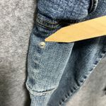 Y2K Women's Cargo Capri Jeans Size 7/8 Low Rise Distressed Pockets‎ USA Blue Photo 6