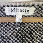 Miracle Leopard Print Oversized Sweater Womens S/M White Cotton Cozy Neutral Photo 5