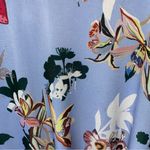 Mango  Blue Floral Bumblebee V-Neck Tie Front Maxi Dress Size 6/Medium *FLAWED* Photo 10