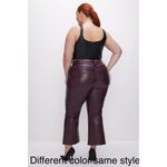 Good American  Cognac Better Than Leather Faux Leather Good Icon Pants 28 plus Photo 1