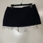 ZARA The Cathy Low Waisted Mini Skort black stripe ruffle hem medium Photo 4