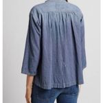 Current/Elliott Denim Stripe Pintuck Pleat Size 0 Photo 4