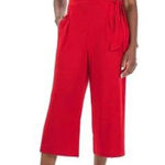 Nina Leonard NWT  RED SLEEVELESS TIE WAIST JUMPSUIT Photo 0